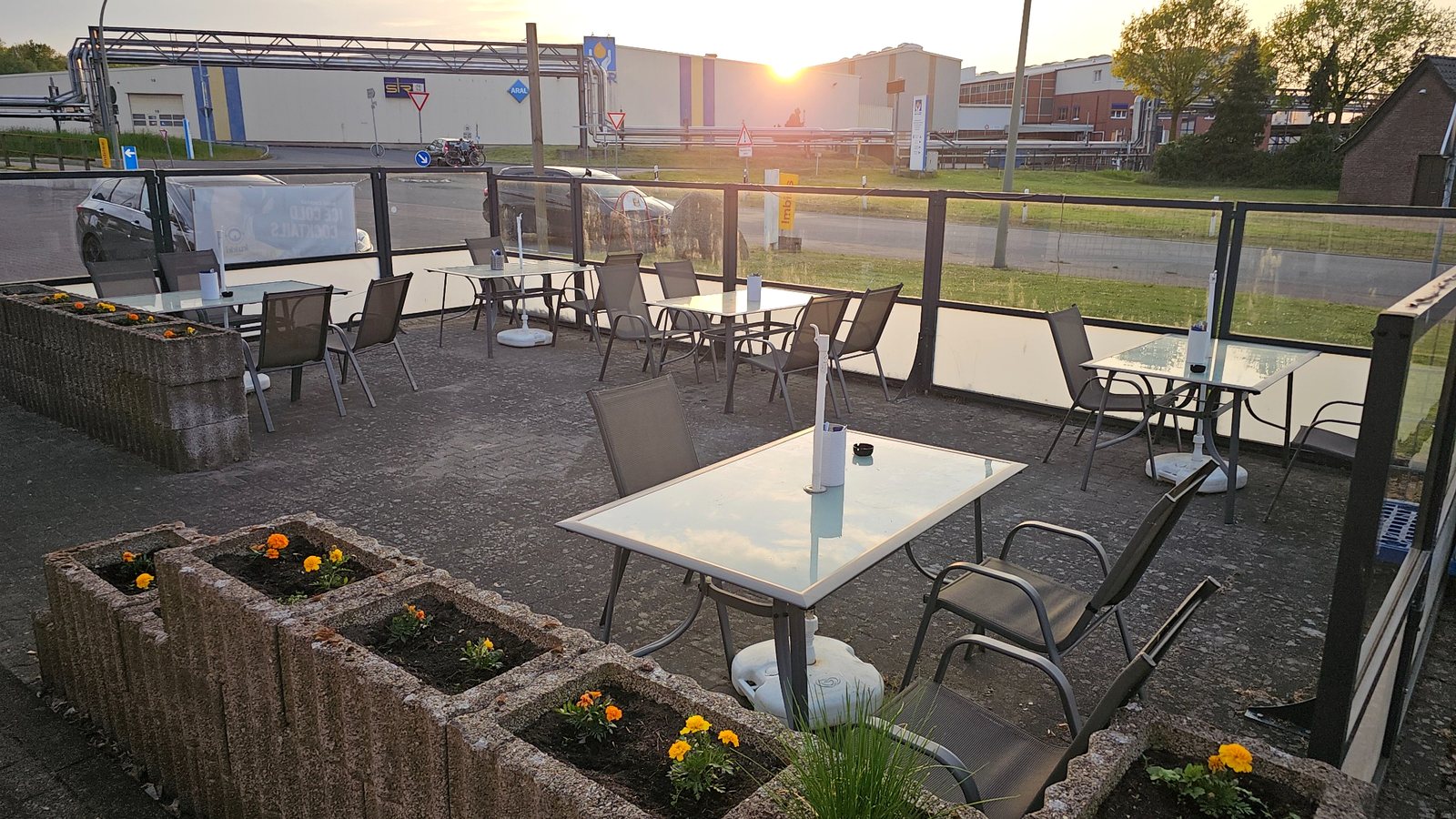 Terrasse von Matze's Diner in Salzbergen